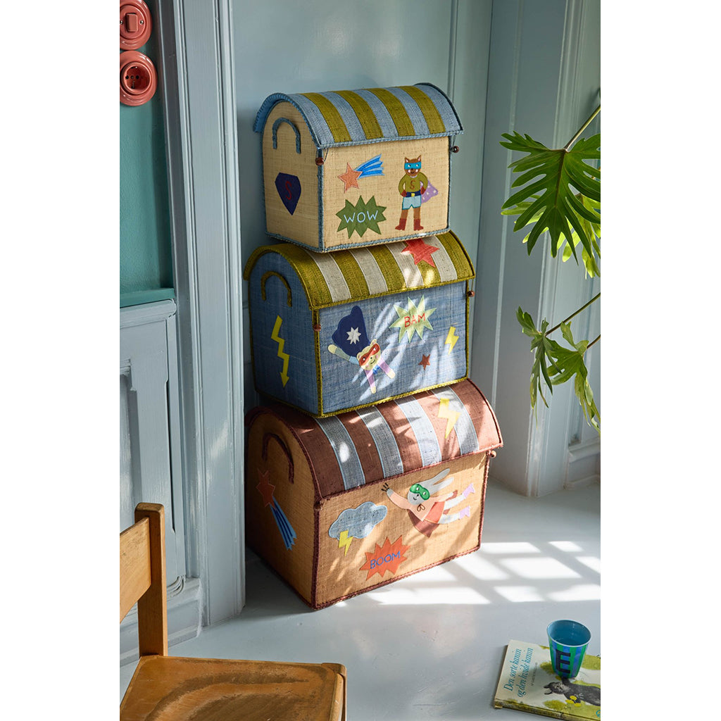 Rice kurvehus til opbevaring, Natur - Hero Theme blue