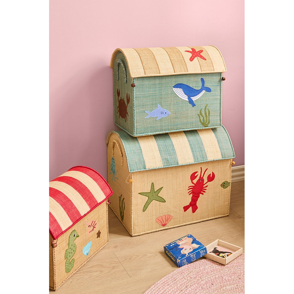 Rice kurvehus til opbevaring, Ocean Theme