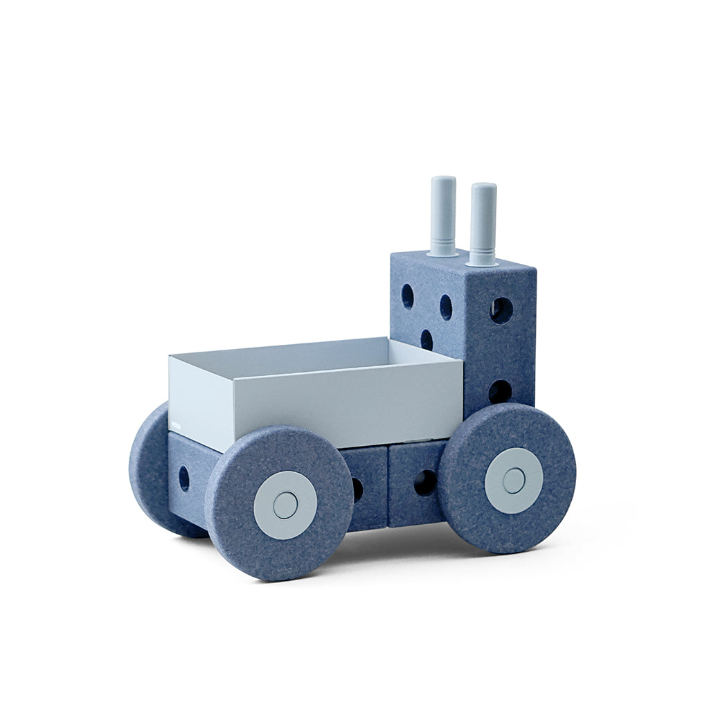 Modu 3-i-1 gåvogn, aktivitetslegetøj i skum - Deep blue/ Sky blue