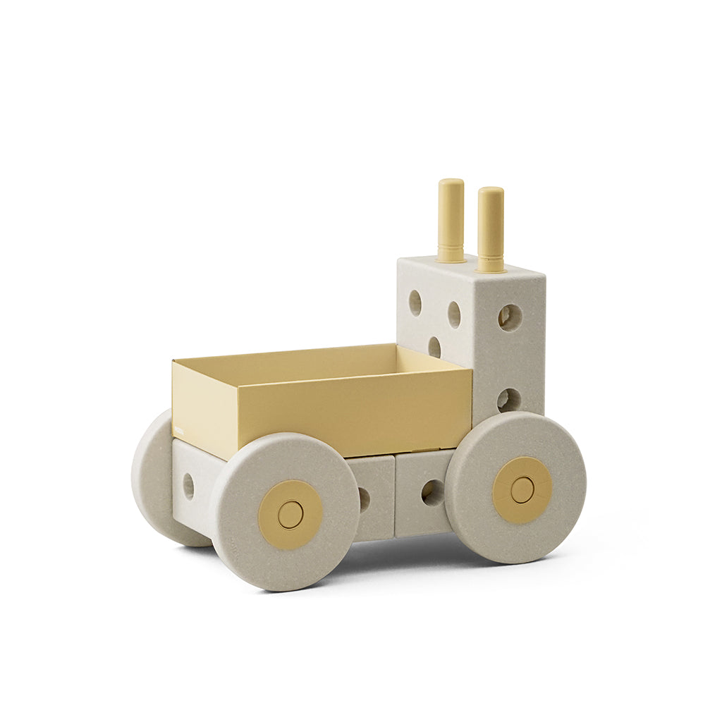 Modu 3-i-1 gåvogn, aktivitetslegetøj i skum - Sand grey/ Honey yellow