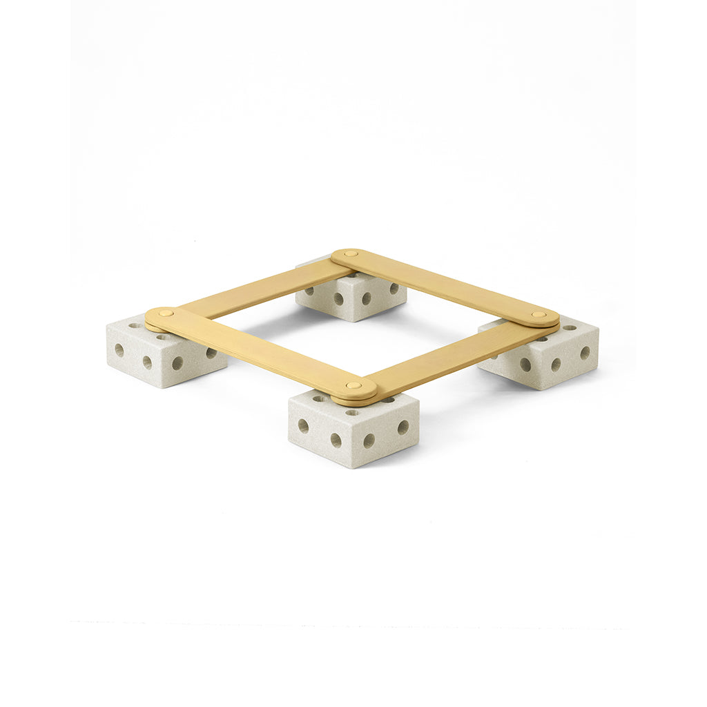 Modu Balance track, balancebane i træ og m skum klodser, aktivitetslegetøj - Sand grey/ Honey yellow