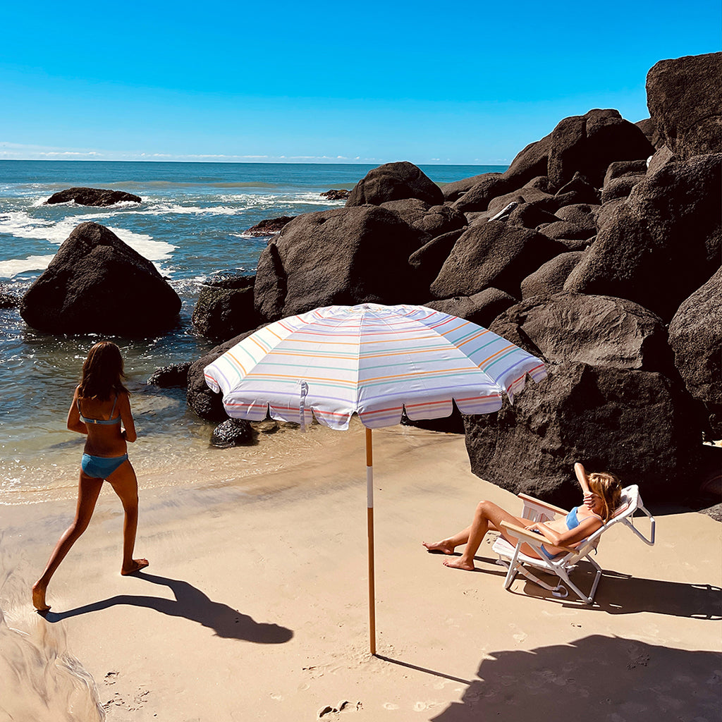 Sunnylife strandparasol, UP50+ faktor -  Rio Sun Multi Stripe