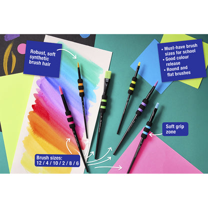Faber-Castel, Penselsæt til børn – 6 stk Soft Touch