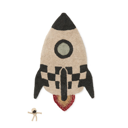 Lorena Canals vaskbart gulvtæppe, Rocket - 85 x 135 cm