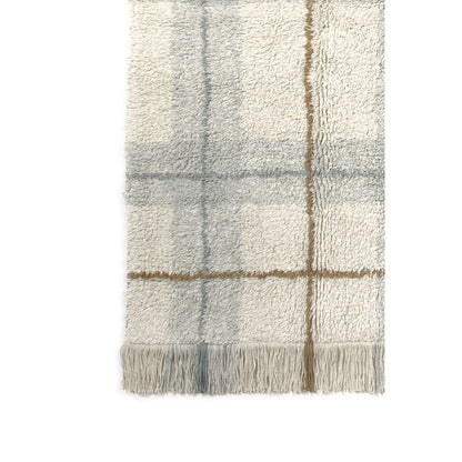 Lorena Canals vaskbart gulvtæppe, Tartan Blue Sage - flere str.