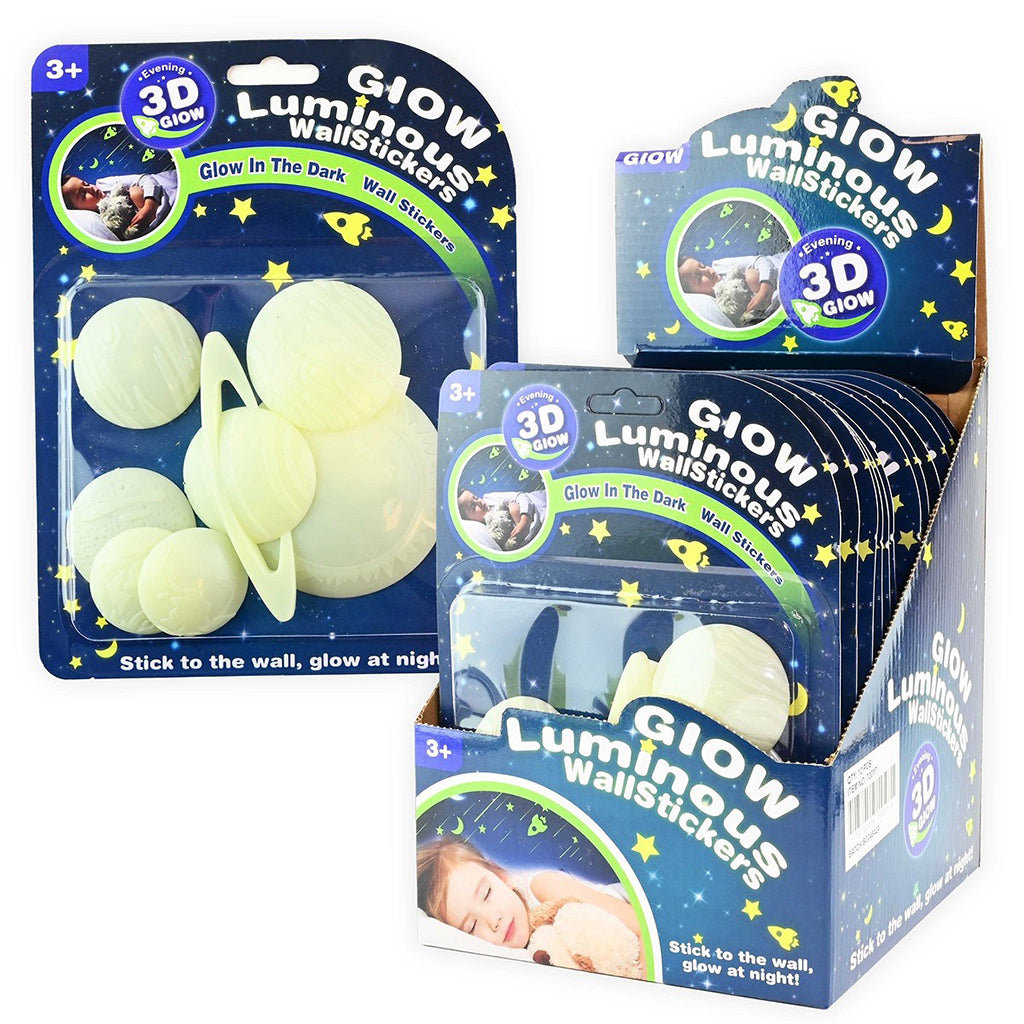 Robetoy wallstickers, Glow in the dark - Planet 3D