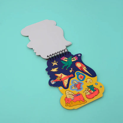 Omy aktivitets notesbog m klistermærker, Dino