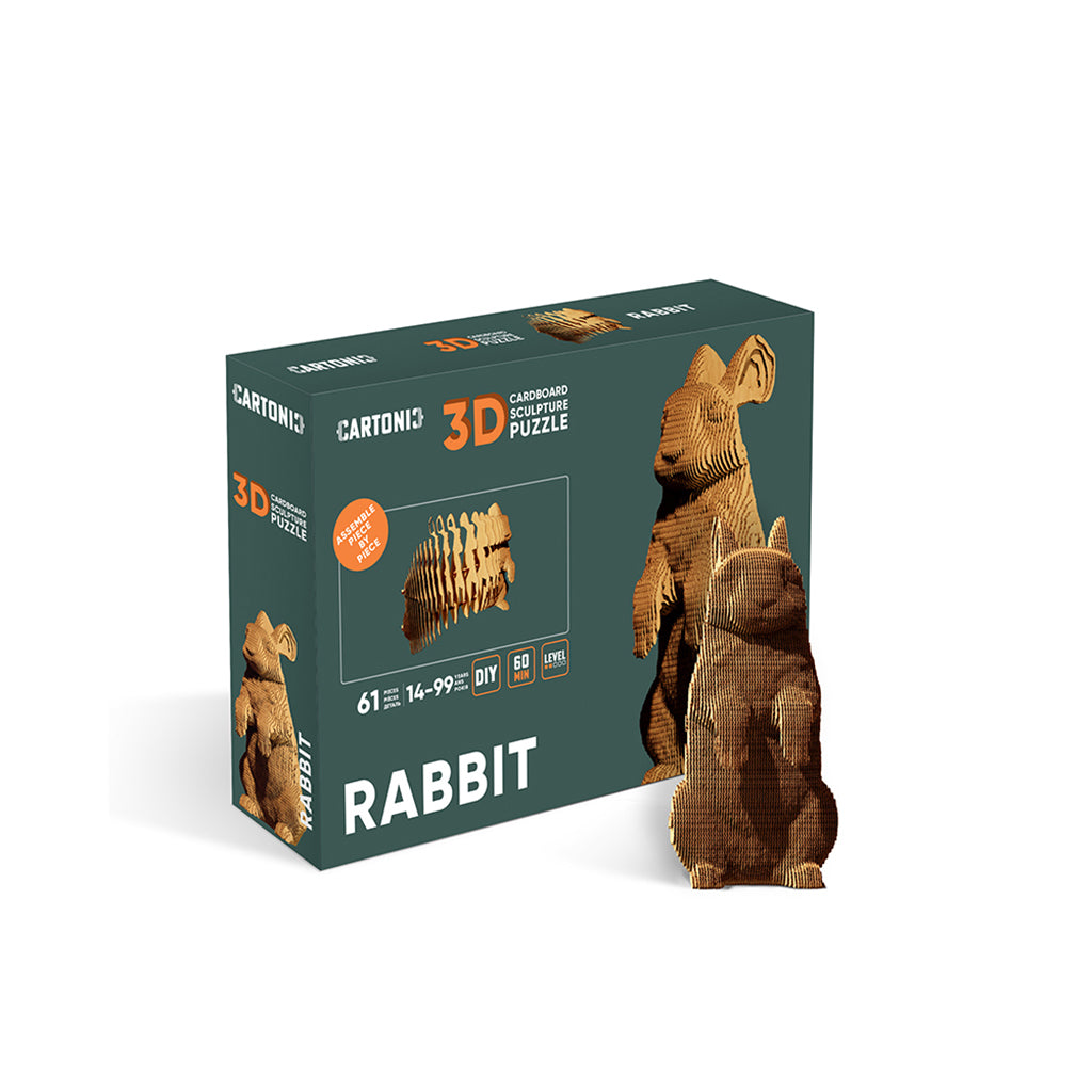 Cartonic 3D Puslespil, Saml-selv pap kunstværk - Kanin