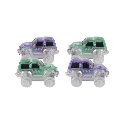 Cleverclixx Magnetisk byggeleg, Race track car - Pastel Purple