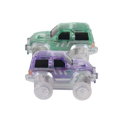 Cleverclixx Magnetisk byggeleg, Race track car - Pastel green