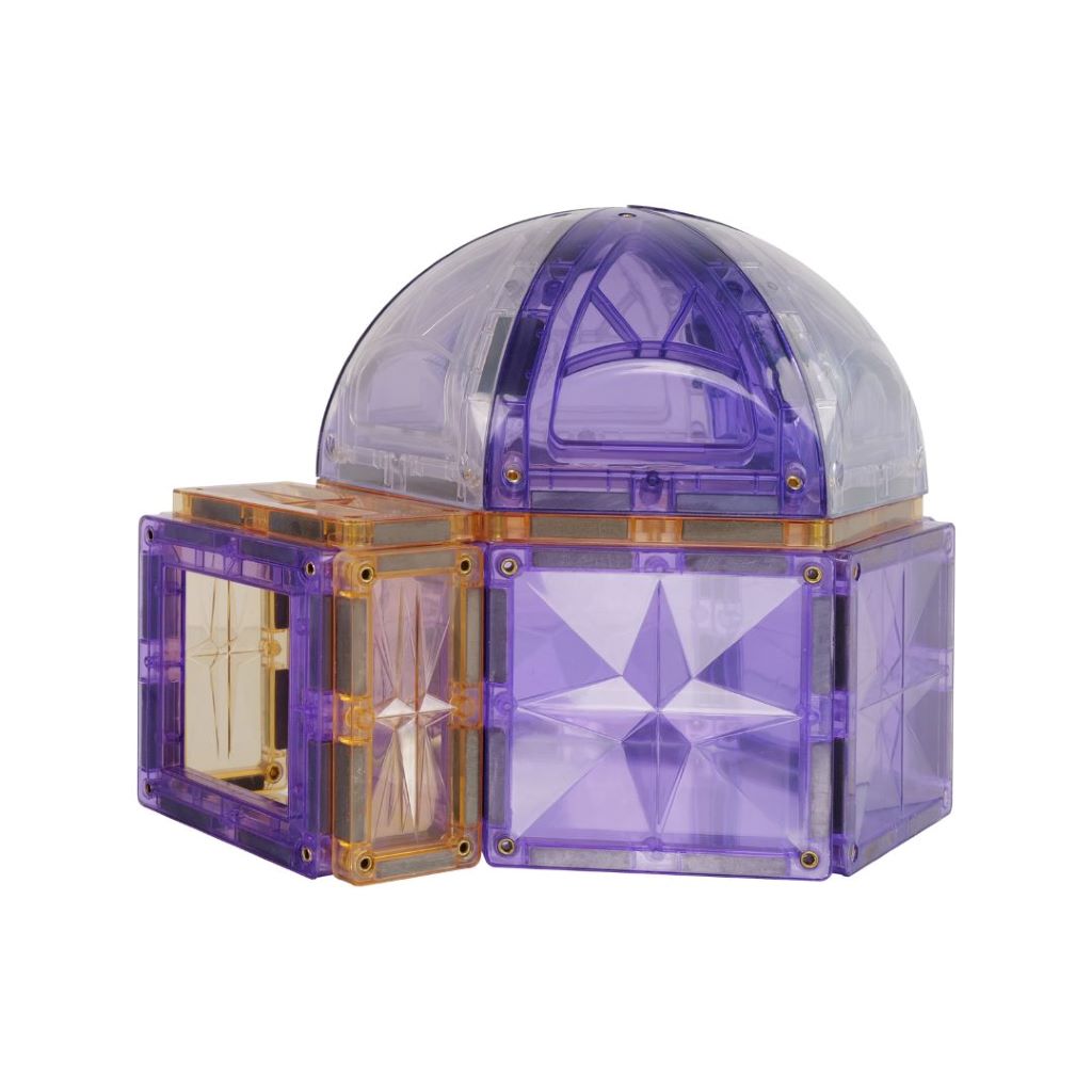 Cleverclixx Magnetisk byggeleg, Small Curved pack Pastel, 34 pcs