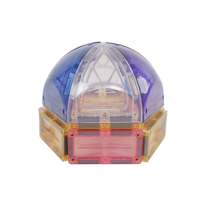 Cleverclixx Magnetisk byggeleg, Small Curved pack Pastel, 34 pcs