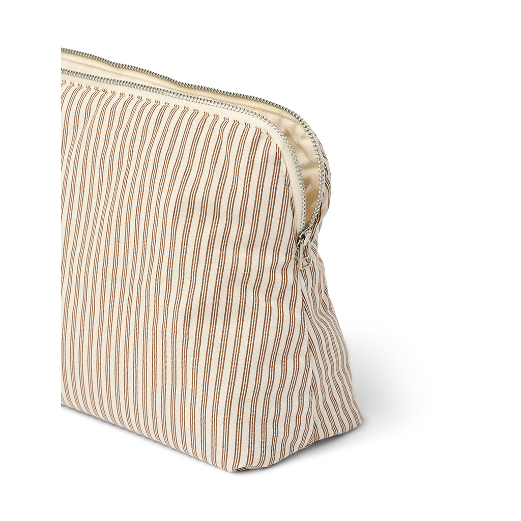 Studio Feder toilettaske, Celia - Brown beach stripe