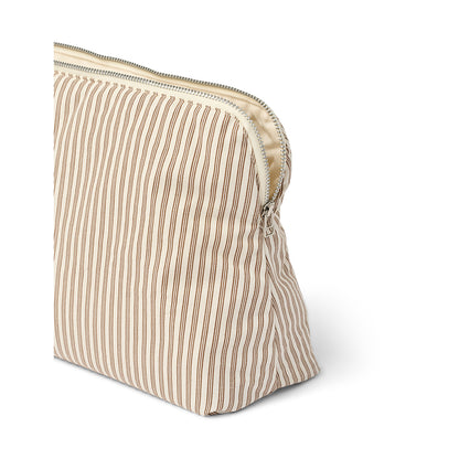Studio Feder toilettaske, Celia - Brown beach stripe