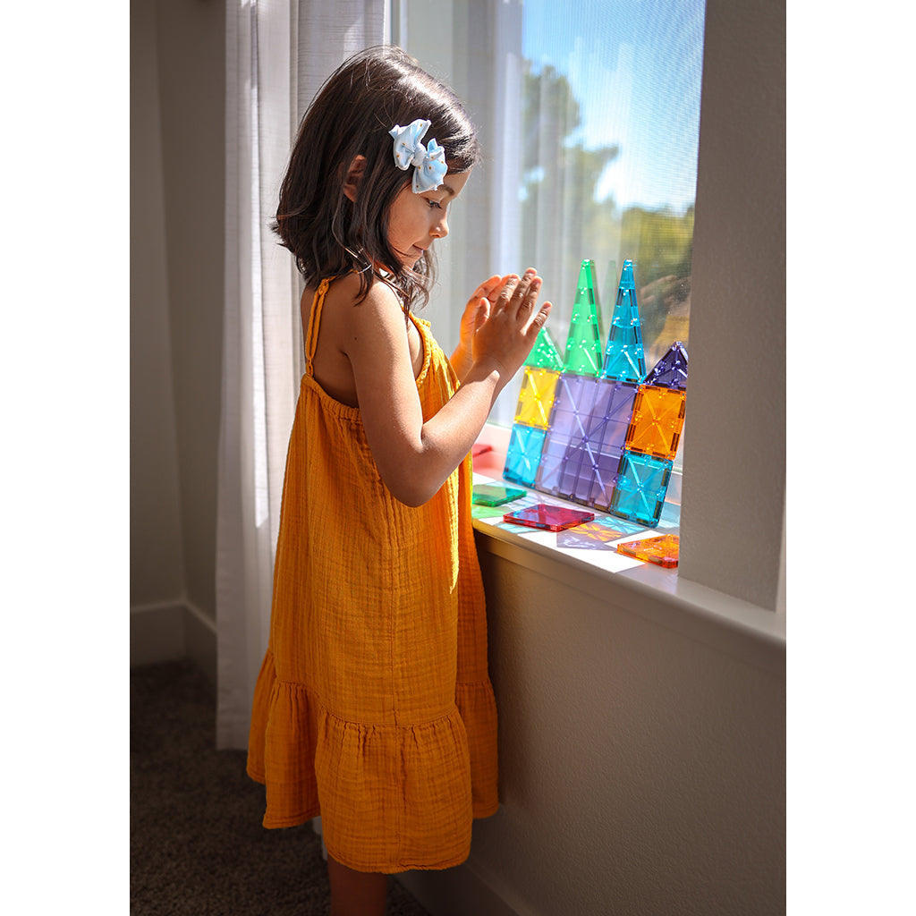 Magna-Tiles Clear Colours, Magnetisk byggesæt m. 32 dele