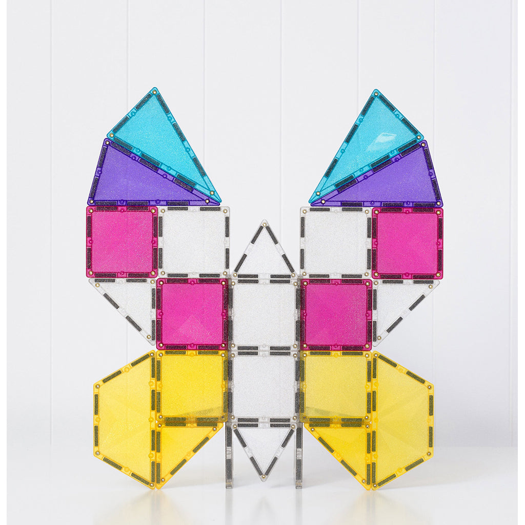 Connetix magnetisk byggesæt, Enhjørning glitter - 56 dele