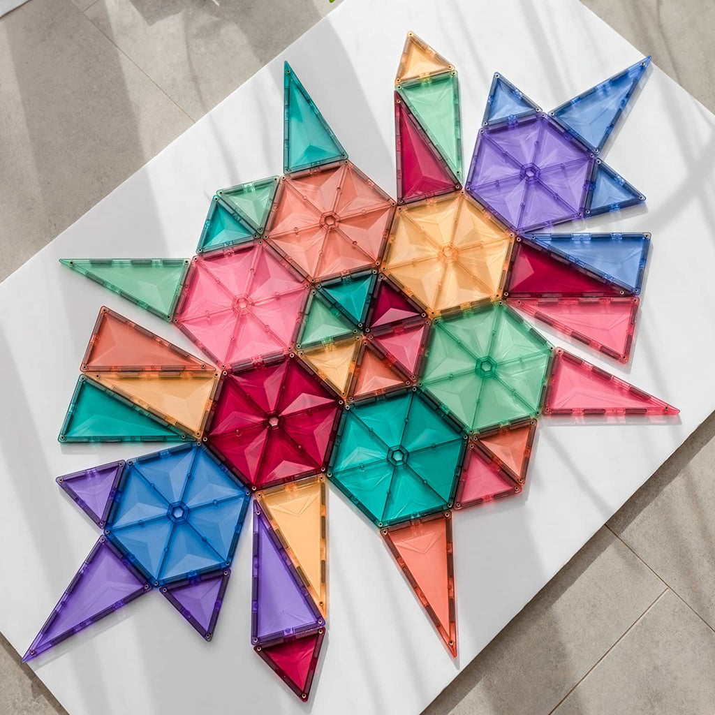 Connetix magnetisk byggesæt, Geometry Pack , 40 dele - Pastel