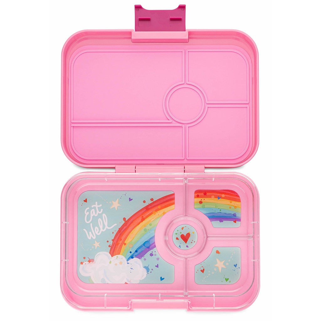 Yumbox XL madkasse m. 4 rum, Tapas - Capri pink/ Rainbow tray
