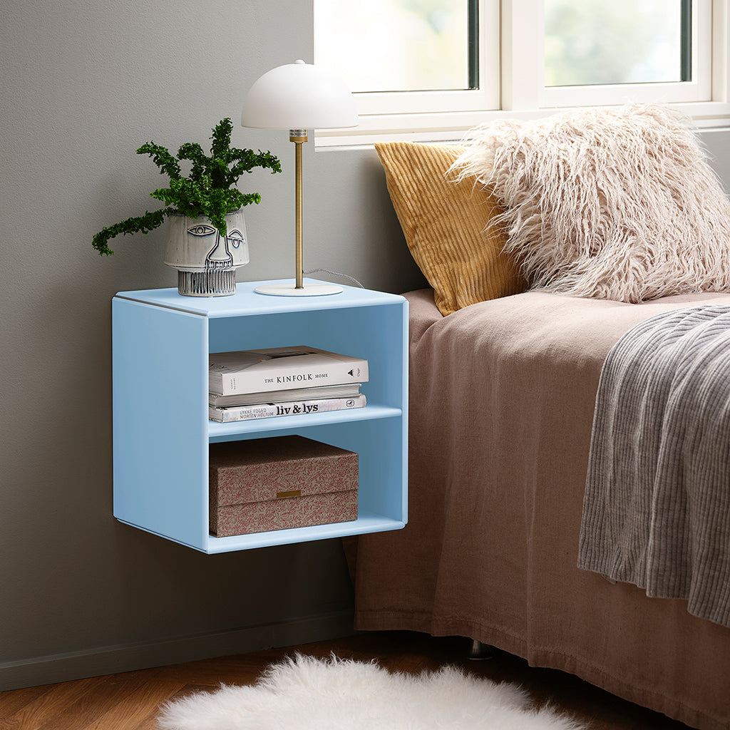 By Aulum Charlotte vægreol med hylde 40x40 cm, Himalayan Blue