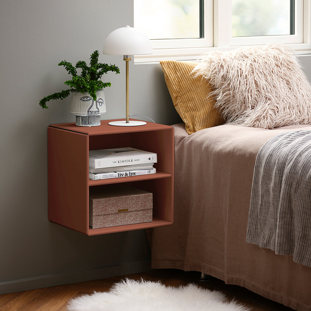 By Aulum Charlotte vægreol med hylde 40x40 cm, Rusty