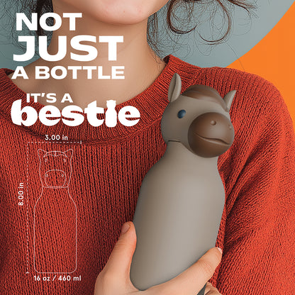 Asobu Bestie Animal termo drikkedunk, 460 ml. - Hest