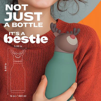 Asobu Bestie Animal termo drikkedunk, 460 ml. - Rensdyr