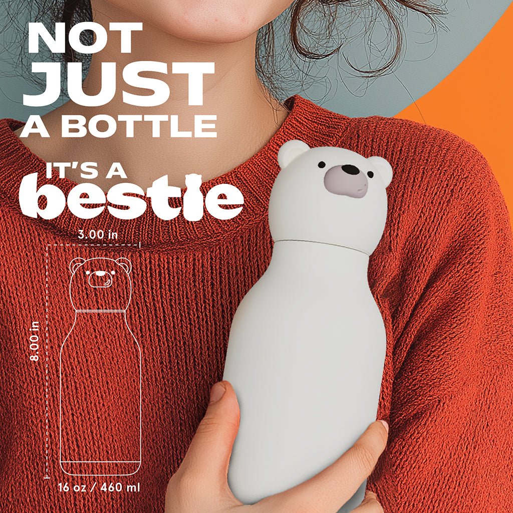Asobu Bestie Animal termo drikkedunk, 460 ml. - Isbjørn