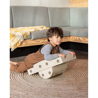 Modu byggelegetøj i skum, Curiosity sæt, 14 dele - Sand Grey / Honey Yellow