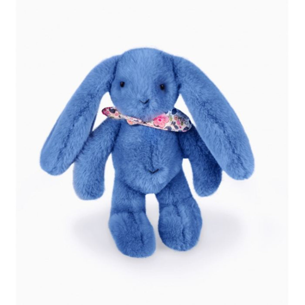 Doudou et Compagnie Blomsterkanin blå, 25 cm