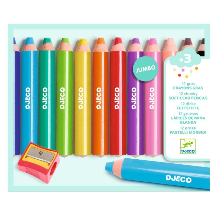 Djeco 12 jumbo voks blyanter