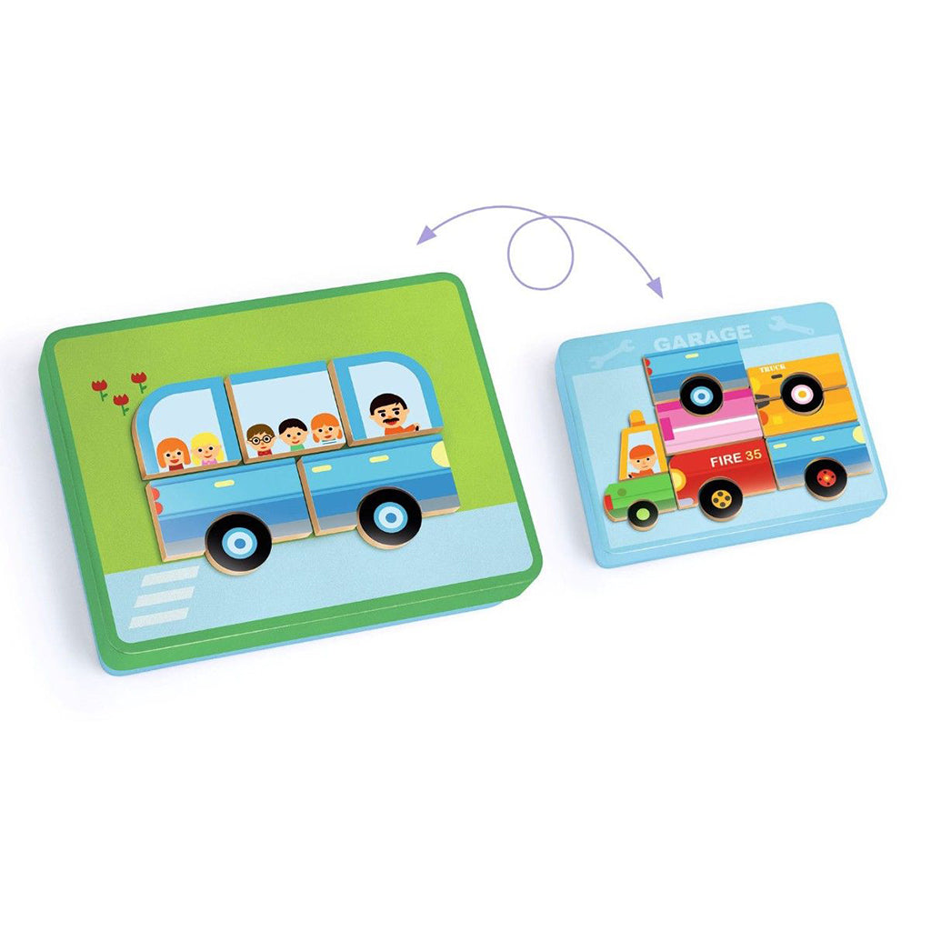 Djeco magnetleg, Inzebox - Køretøjer