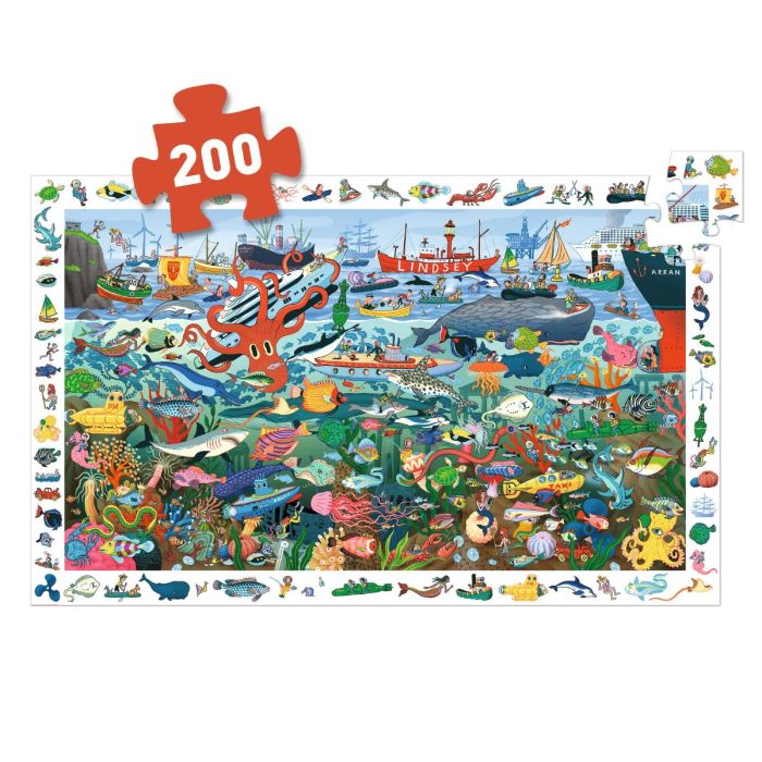 Djeco Observationspuslespil, Havets hemmeligheder - 200 brikker