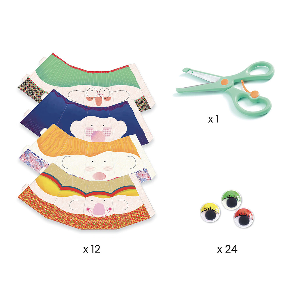 Djeco decoupage, Klip-ud snip snip figurer