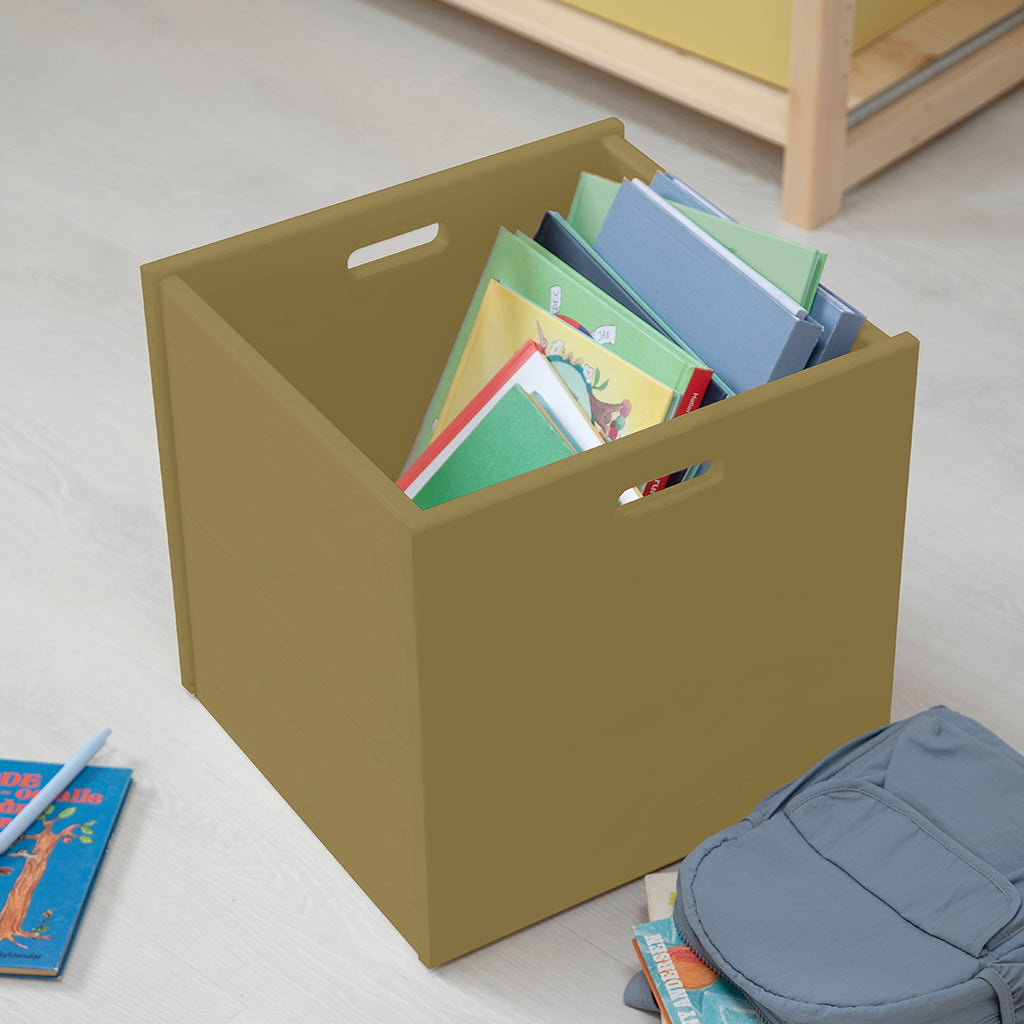 By Aulum Dana bogkasse, med dybde på 30 eller 40 cm -  Olive