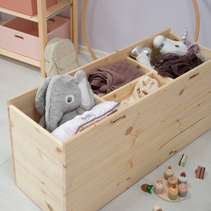 By Aulum Dana stor opbevaringskasse m hjul, flere str. - Natur