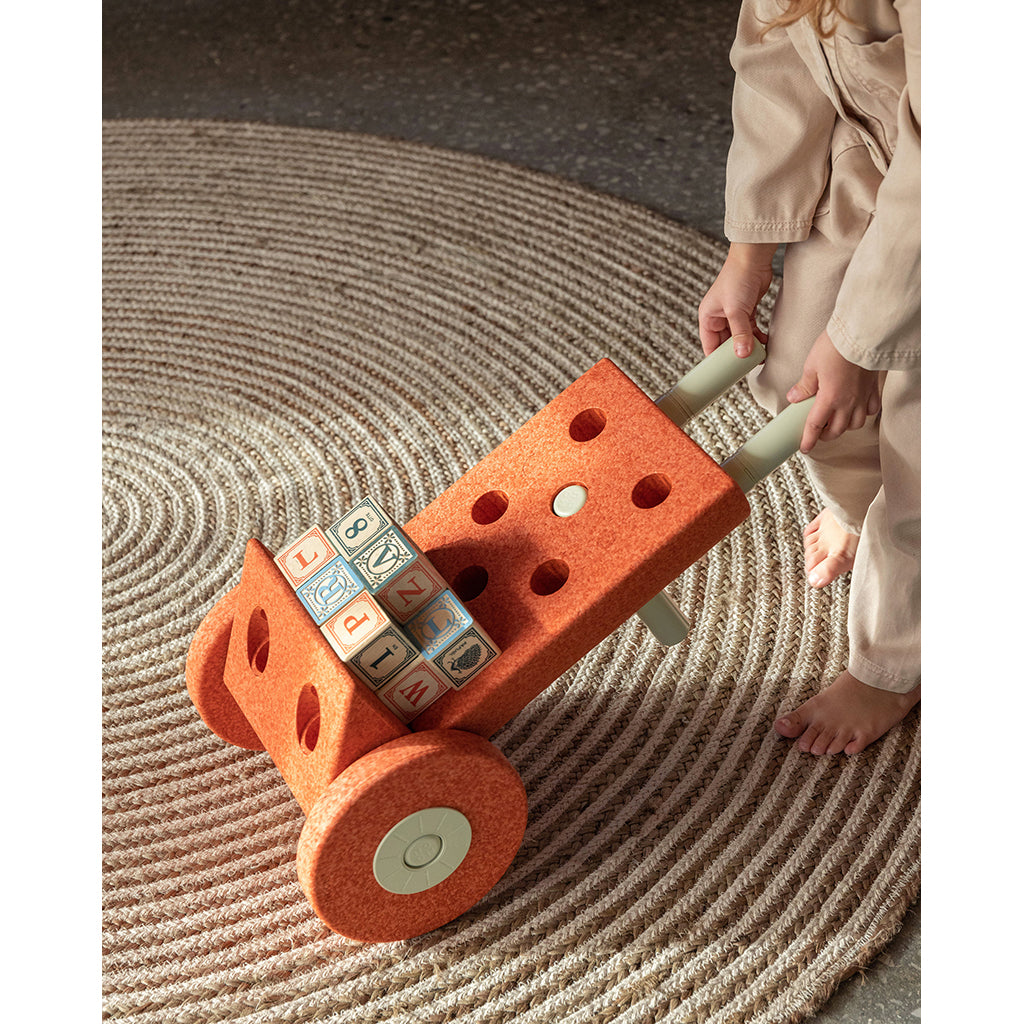Modu byggelegetøj i skum, Dreamer sæt, 34 dele - Burnt Orange / Dusty Green