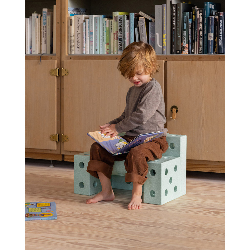 Modu byggelegetøj i skum, Dreamer sæt, 34 dele - Ocean mint/ Forest green