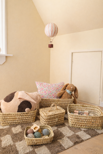 Lubilu kurv af palmeblade, L34 - 34 x 25 x 12 cm