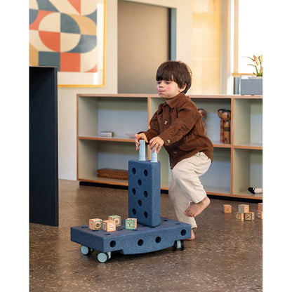 Modu byggelegetøj i skum, Explorer sæt, 20 dele - Deep blue/ Sky blue