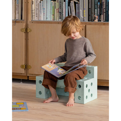 Modu byggelegetøj i skum, Explorer sæt, 20 dele - Ocean Mint/ Forest green