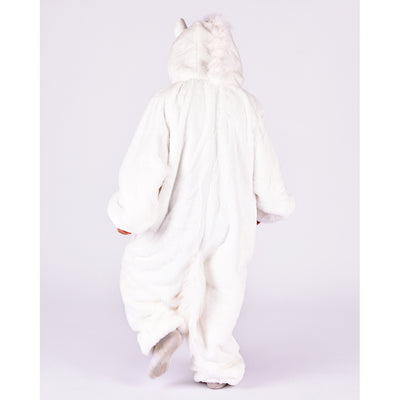Den goda Fen dyrekostume, Hvid enhjørnings jumpsuit - 3-5 år