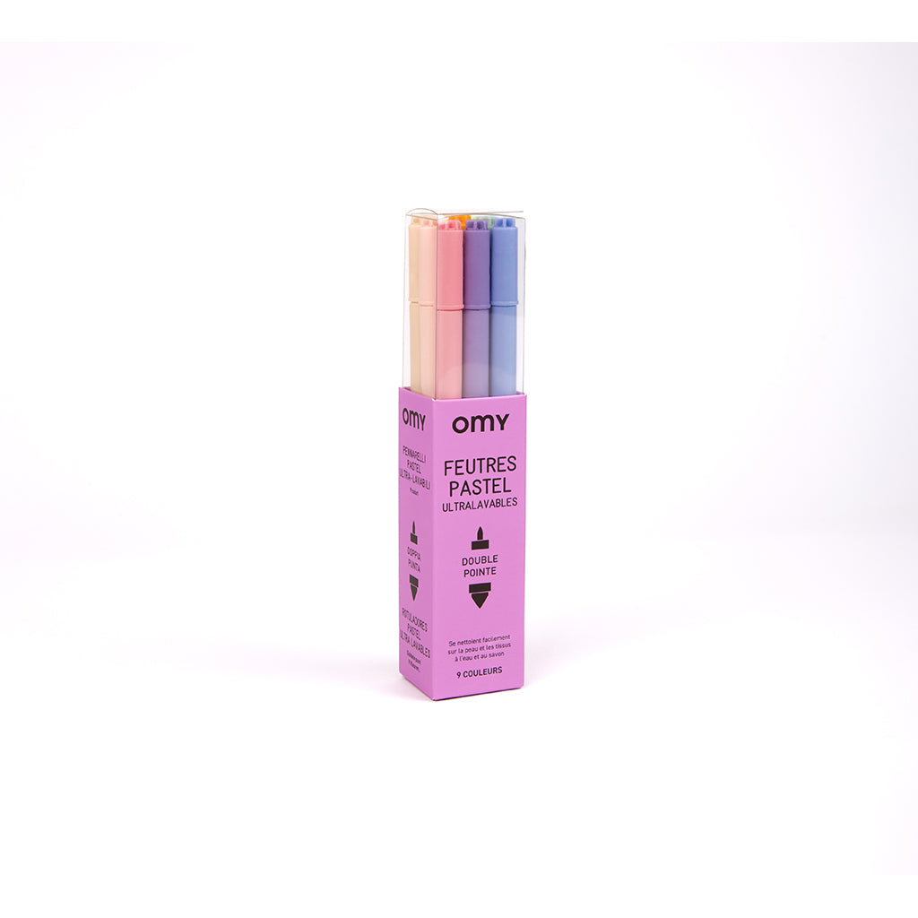Omy Filt tuscher, 9 stk- Pastel