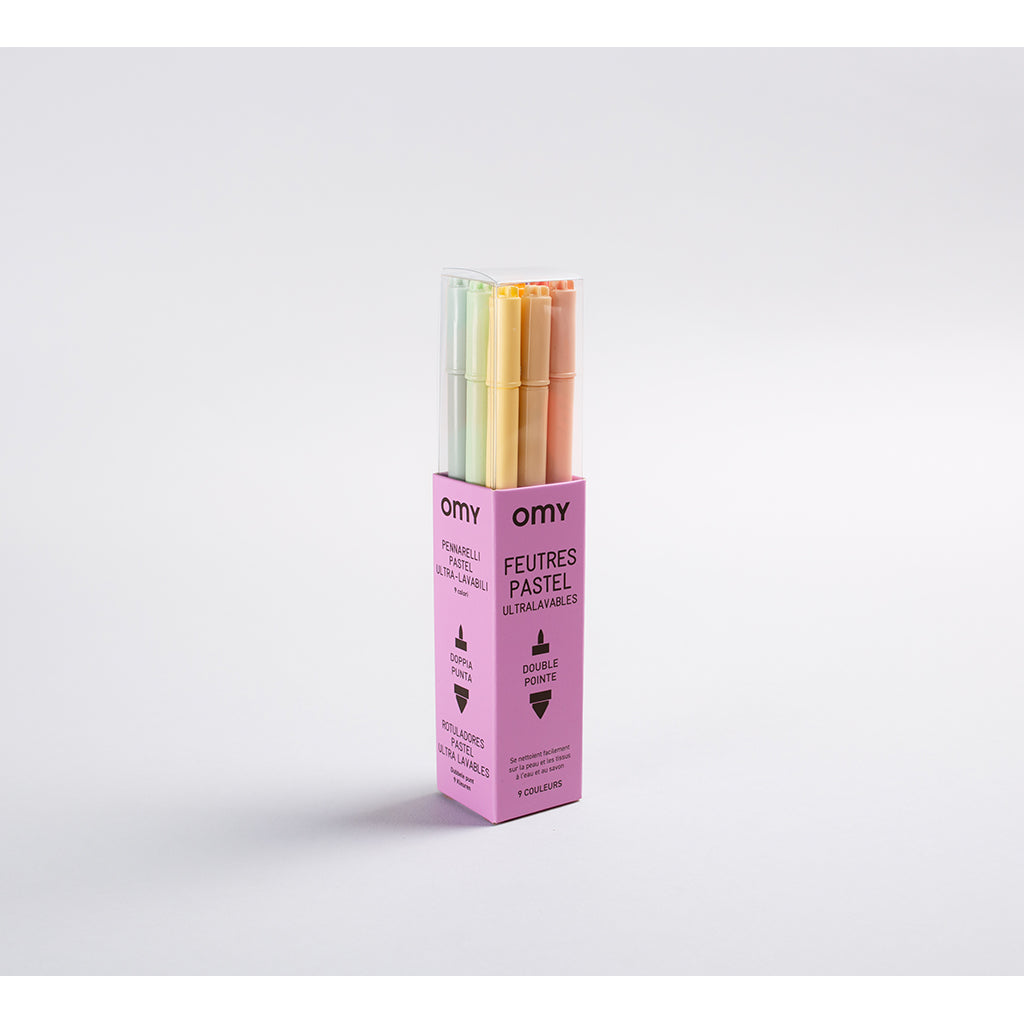 Omy Filt tuscher, 9 stk- Pastel
