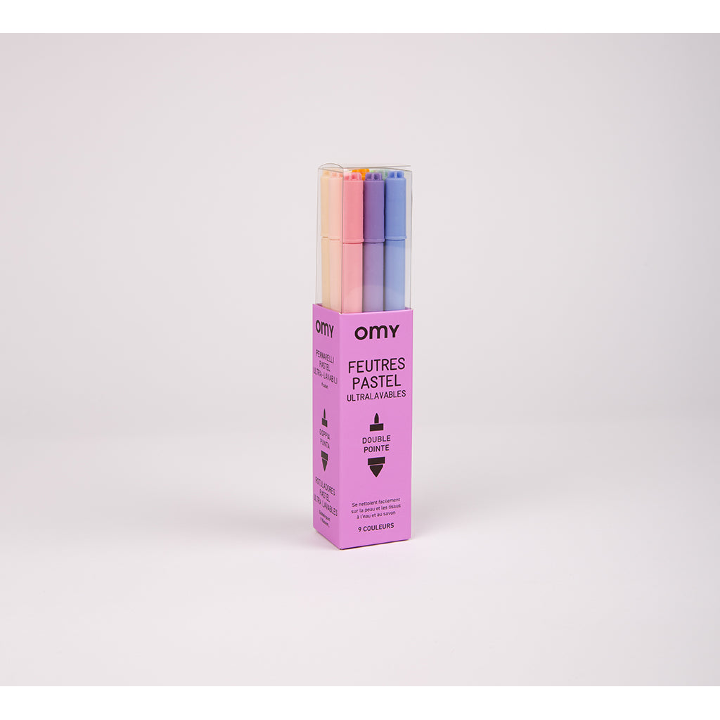 Omy Filt tuscher, 9 stk- Pastel