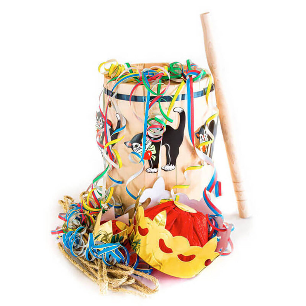 Fastelavnstøndesæt i træ, lille 35 cm - 4-7 år