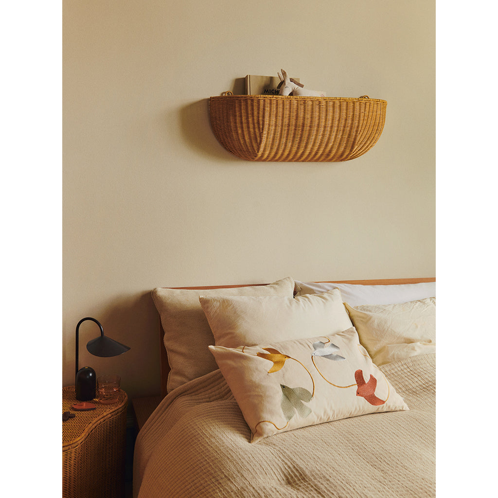 ferm Living pude, broderet, Swif bird - 60 x 40 cm