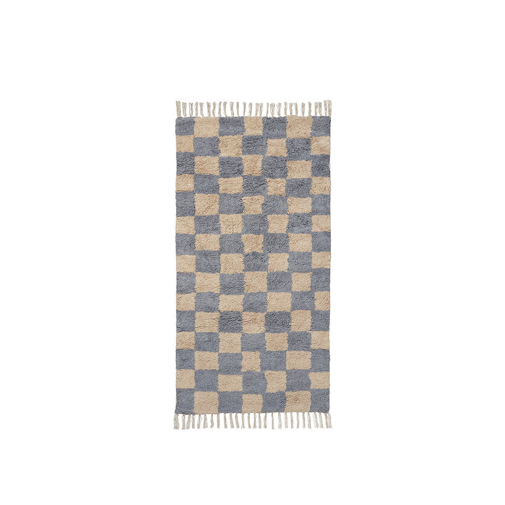 ferm Living gulvtæppe, Mara washable Rug, Elm green/warm sand - 80 x 150 cm