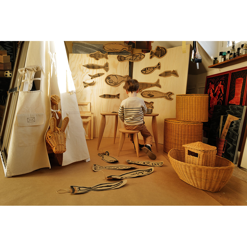 ferm Living Feve Kids børnebord, Natural Ash