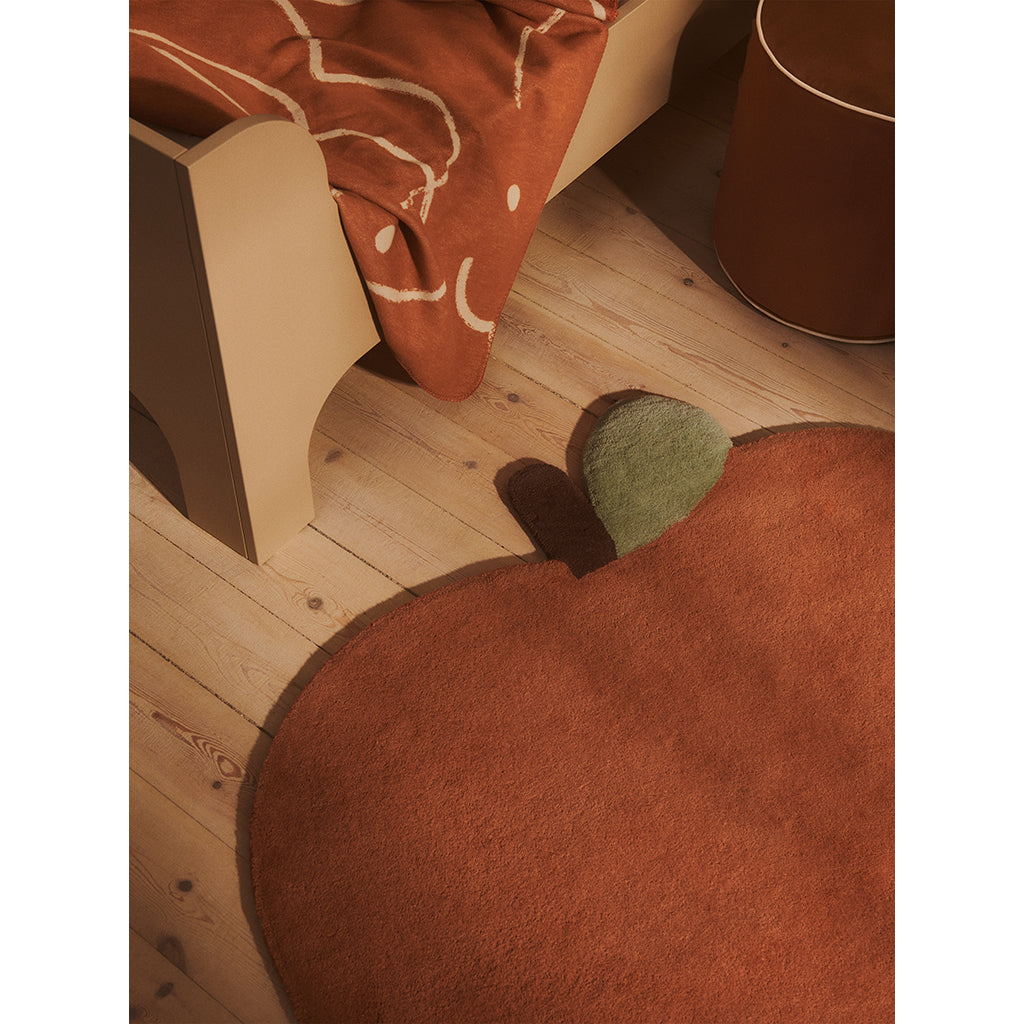 ferm Living tufted gulvtæppe, Apple - Brown clay