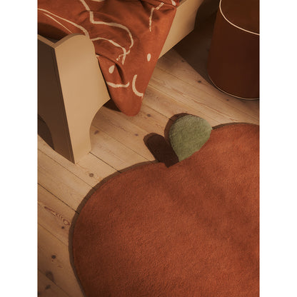 ferm Living tufted gulvtæppe, Apple - Brown clay